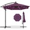 Best Choice Products 10ft Solar LED Offset Hanging Outdoor Market Patio Umbrella w/ Adjustable Tilt